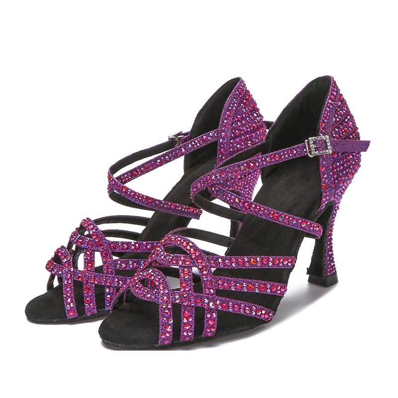 Women's High Heel Diamond Indoor Dance Sandals - Image 2