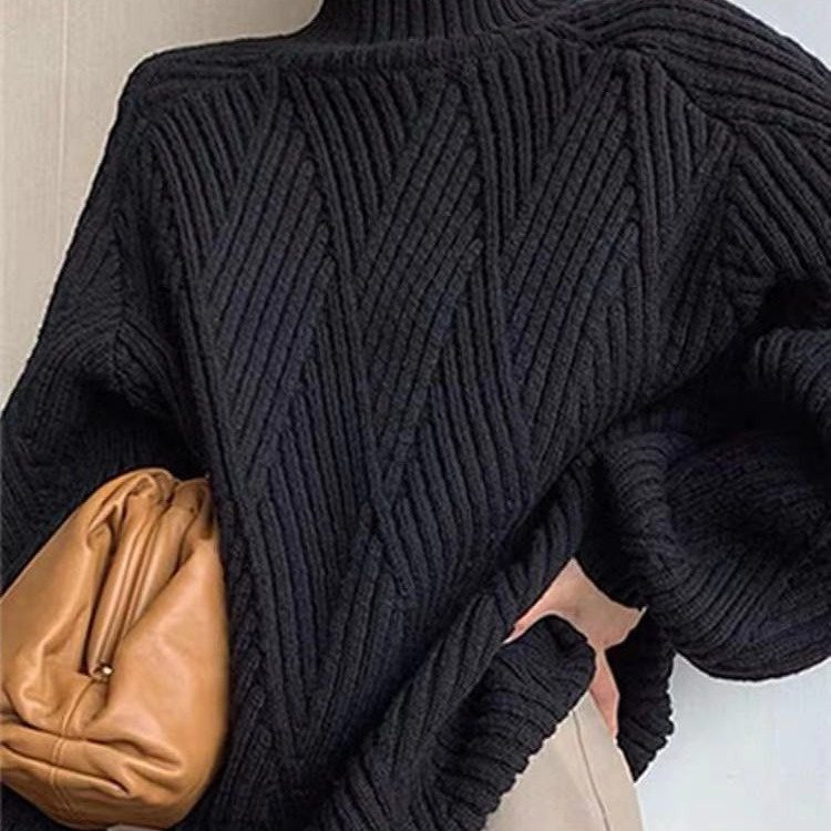 Put On The Top And Thicken Sweater To Wear Loose In Winter Outside - Image 3