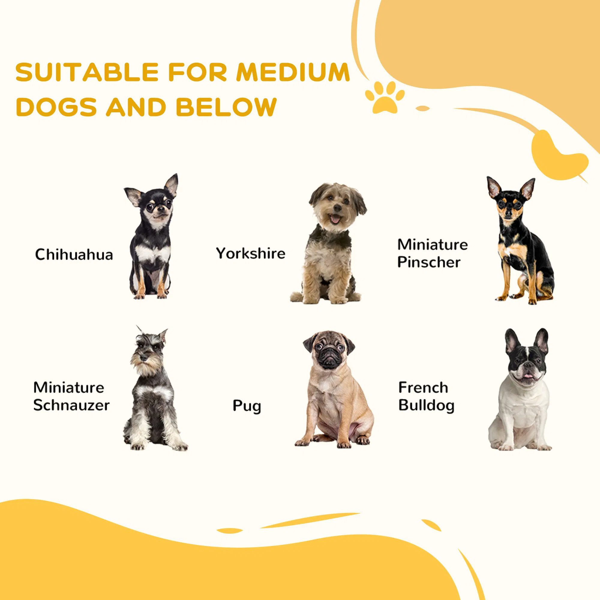 3-Panel Foldable Dog Gate with Feet for Medium Dogs and Below, Black - Image 3