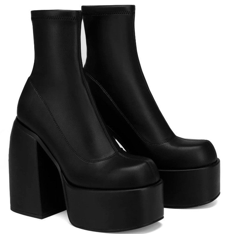 Platform High Heel Boots Scrub Stovepipe Elastic Boots - Image 2