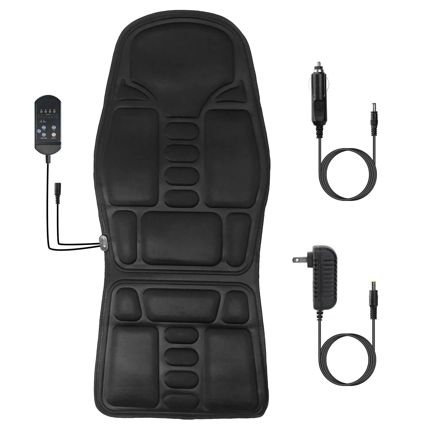 Back Massager Cushion Electric Massage Car Seat Cushion Chair Pad w/ Heating Function 8 Vibration Modes 3 Intensity Levels - Image 5
