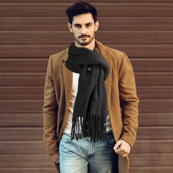 Electric Heated Winter Scarf USB Heating Neck Wrap Unisex Heated Neck Shawl Soft Warm Scarves 3 Heating Modes For Outdoor Cycling Skiing Skating - Image 2