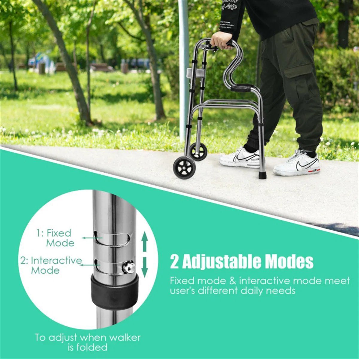 Grey walking aid foldable - Image 8