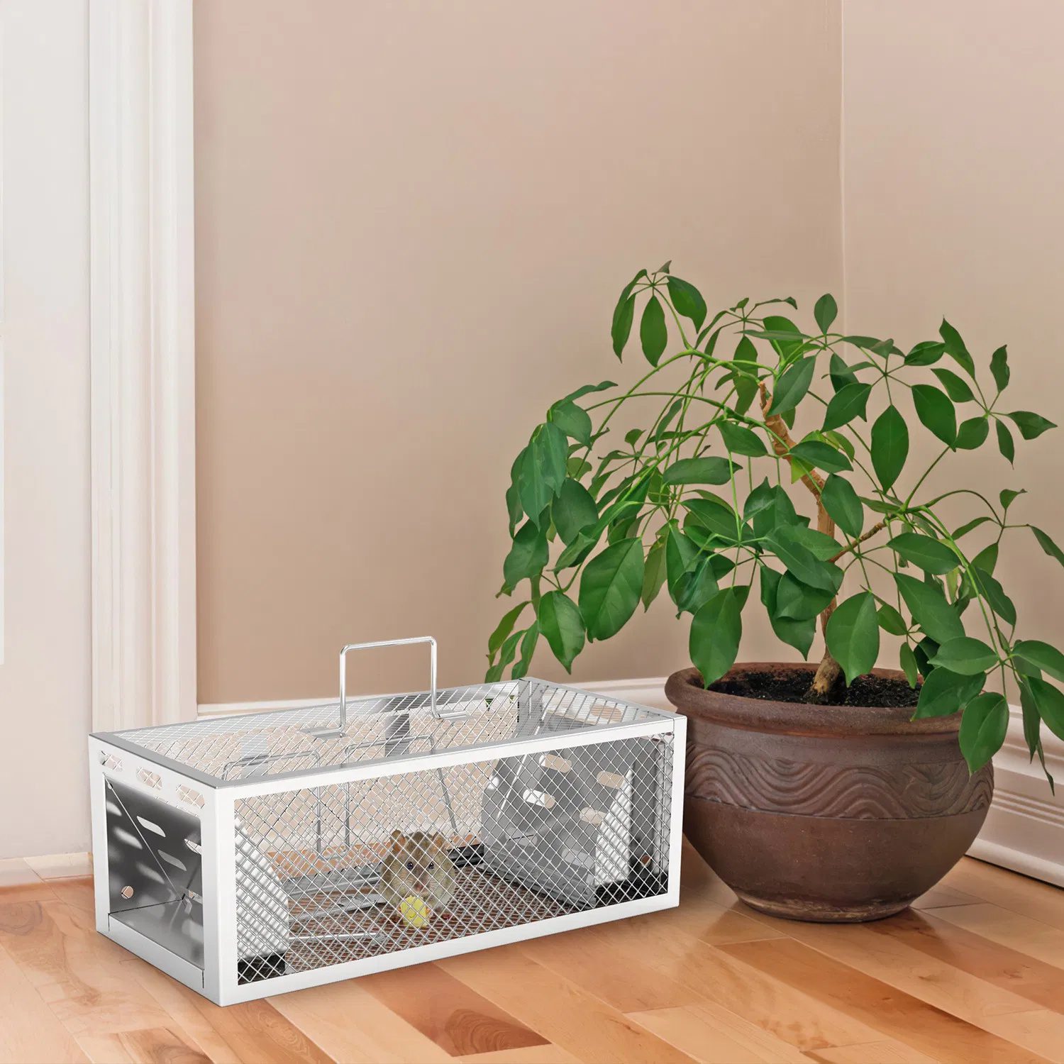 2Pcs Humane Mouse Trap Cage - Dual-Door Design for Continuous Catching, Heavy-Duty Galvanized Iron - Safe, Portable, Indoor/Outdoor Use, Quick 3-Second Setup - Image 3