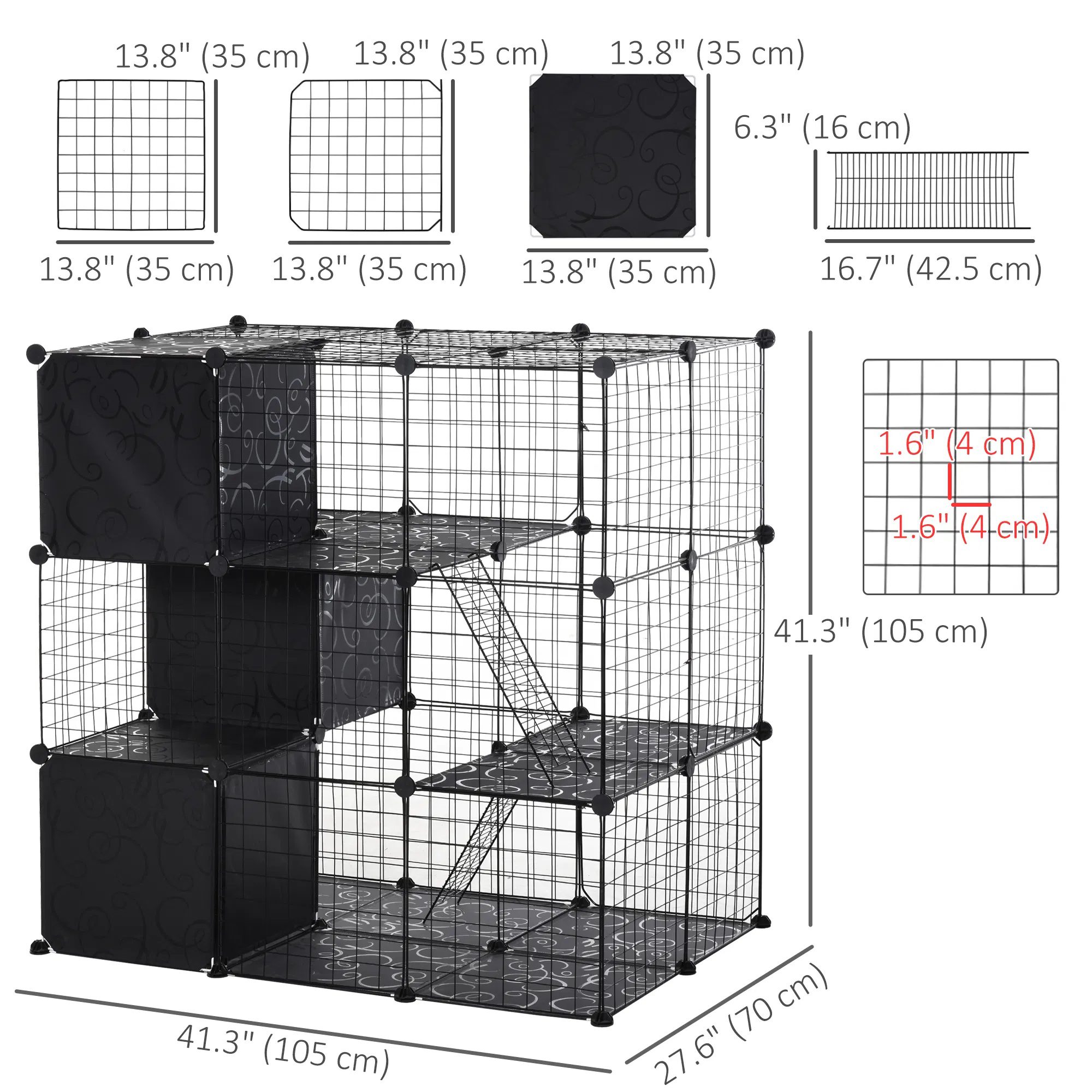 56 Panels Pet Playpen Small Animal Cage for Rabbit - Image 2