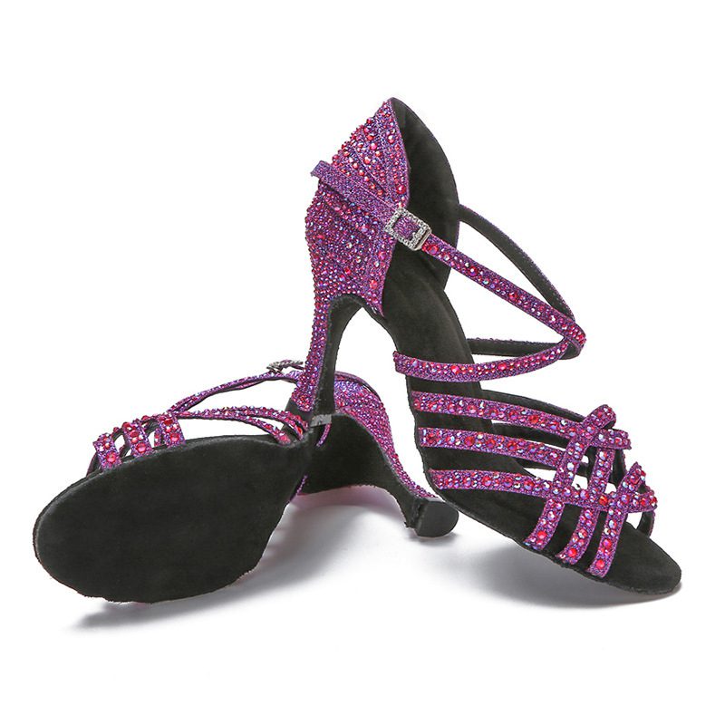 Women's High Heel Diamond Indoor Dance Sandals - Image 3