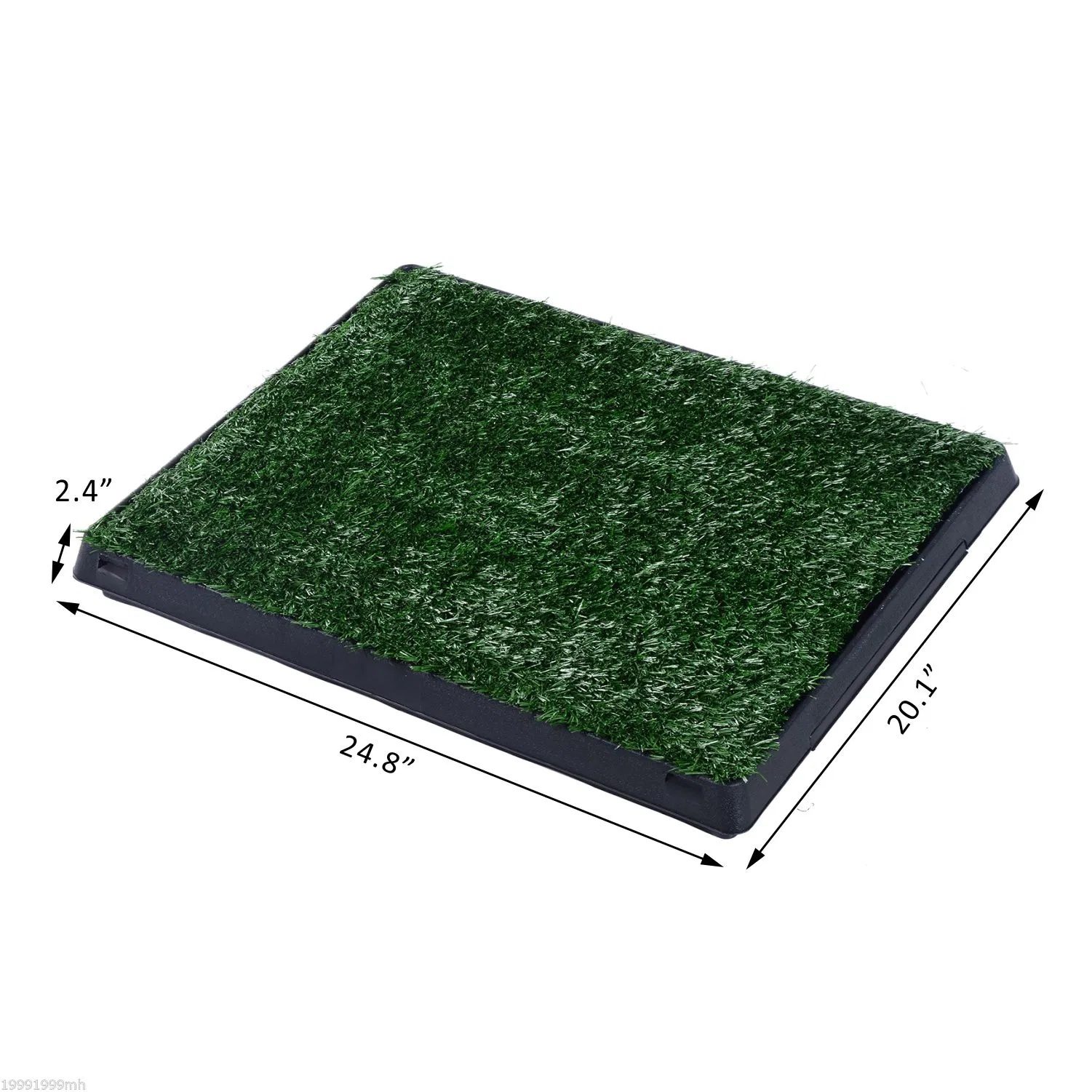 Dog Grass Pad with Tray, Artificial Grass for Dogs, Doggy Bathroom Toilet Potty Tray Indoor Outdoor Puppy Potty Training (51 x 63 CM) - Image 2