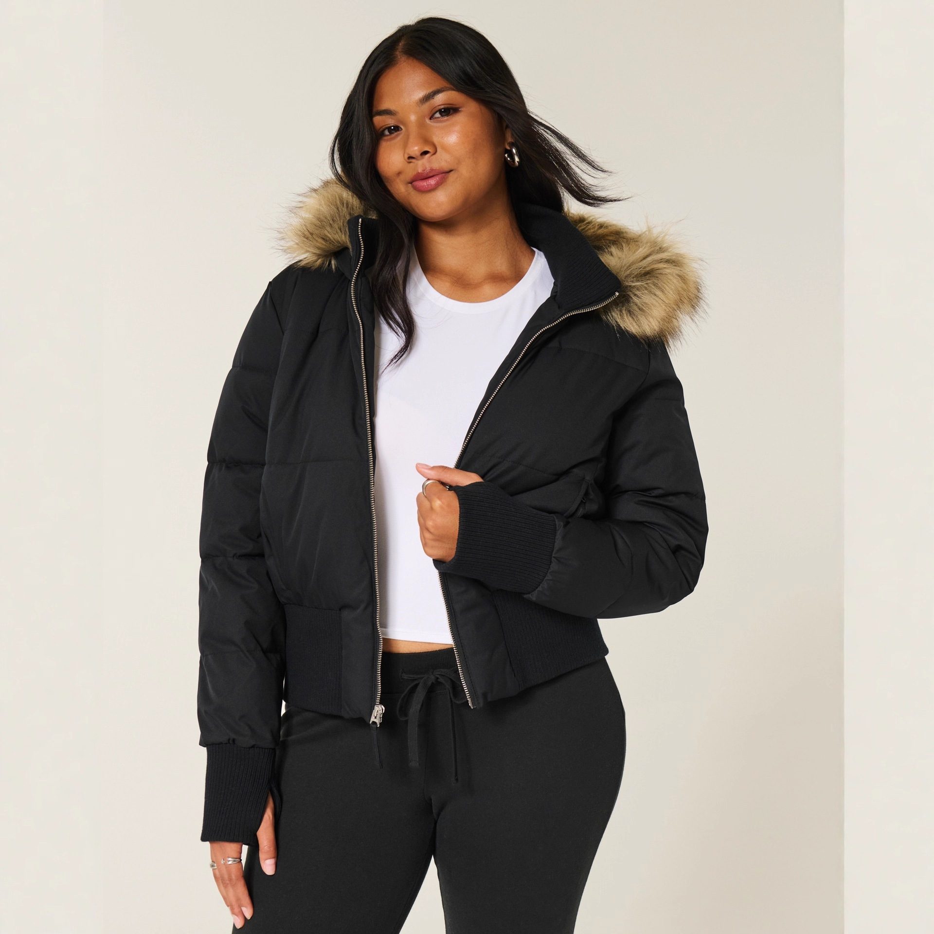 Casual Style Thermal Cotton-padded Coat - Image 4