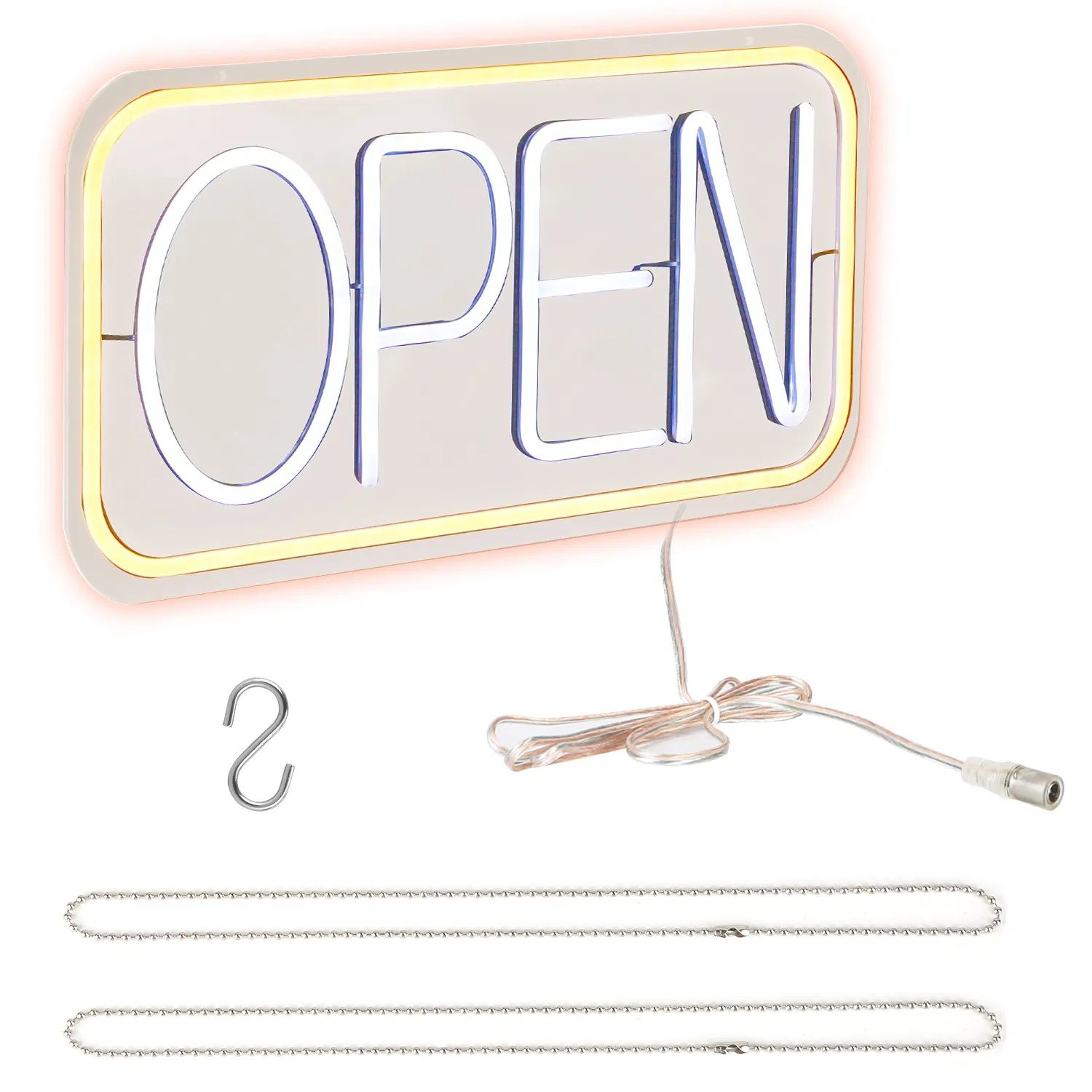 LED Open Sign 16.5x9.1in Business Neon Open Sign Advertisement Board with 11 Levels Adjustable Brightness - Image 5