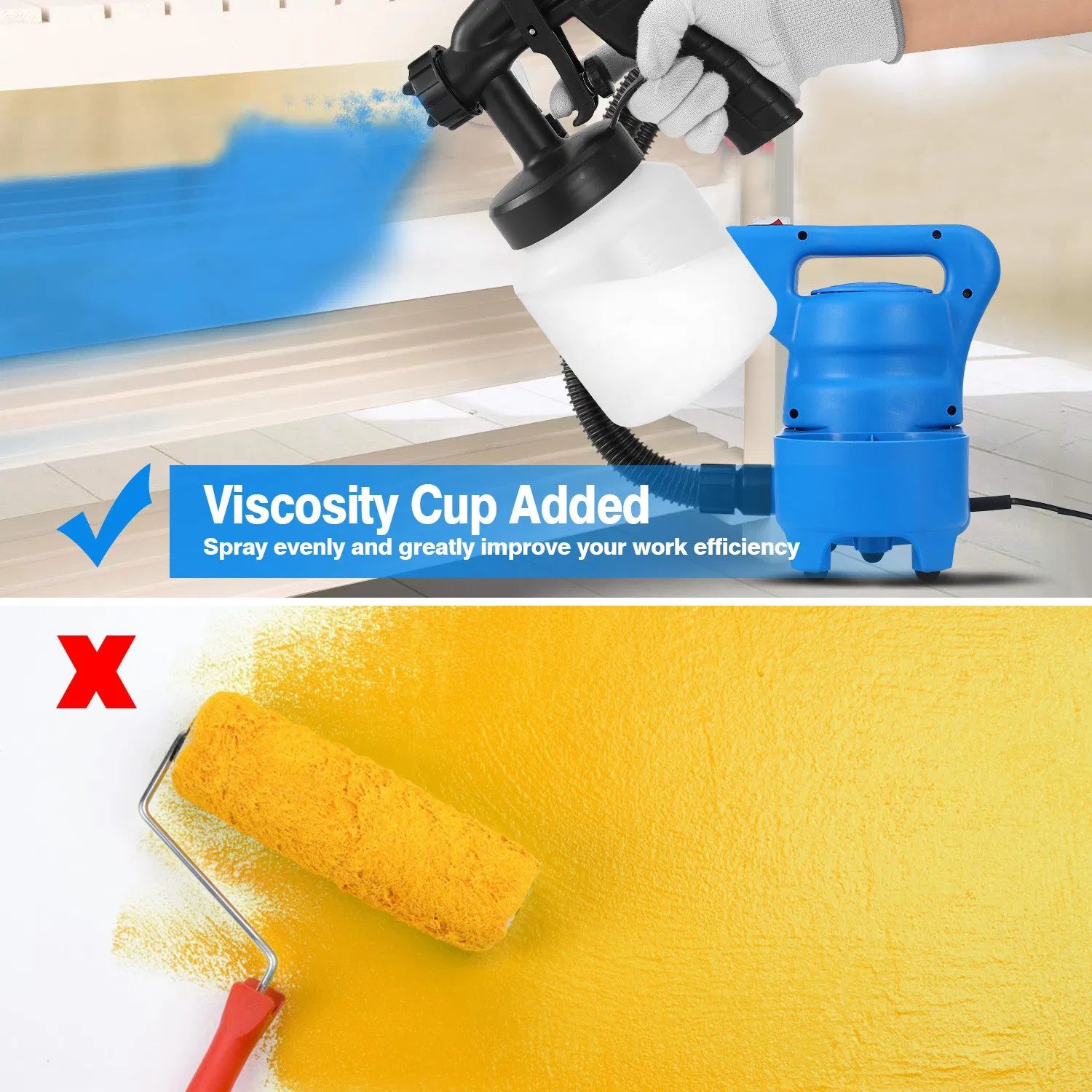 Paint Sprayer, Advanced System for Superior One-Coat Coverage, 3 Spray Patterns, Easy Cleanup, Ideal for Home and Furniture Painting - Image 3