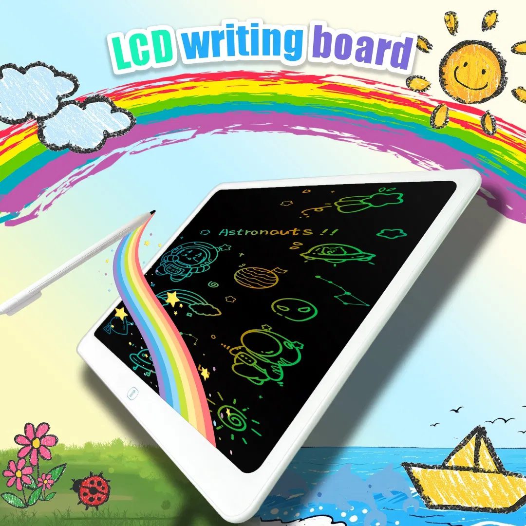(TEMU&TK يدعم الاستلام فقط) جهاز لوحي للكتابة بشاشة LCD، هدايا عيد الحب للأطفال، لوحة رسم ملونة مقاس 20 بوصة للأطفال الصغار، لوح رسم إلكتروني قابل للمسح وإعادة الاستخدام، تعليمي وتعلّمي - الصورة 4