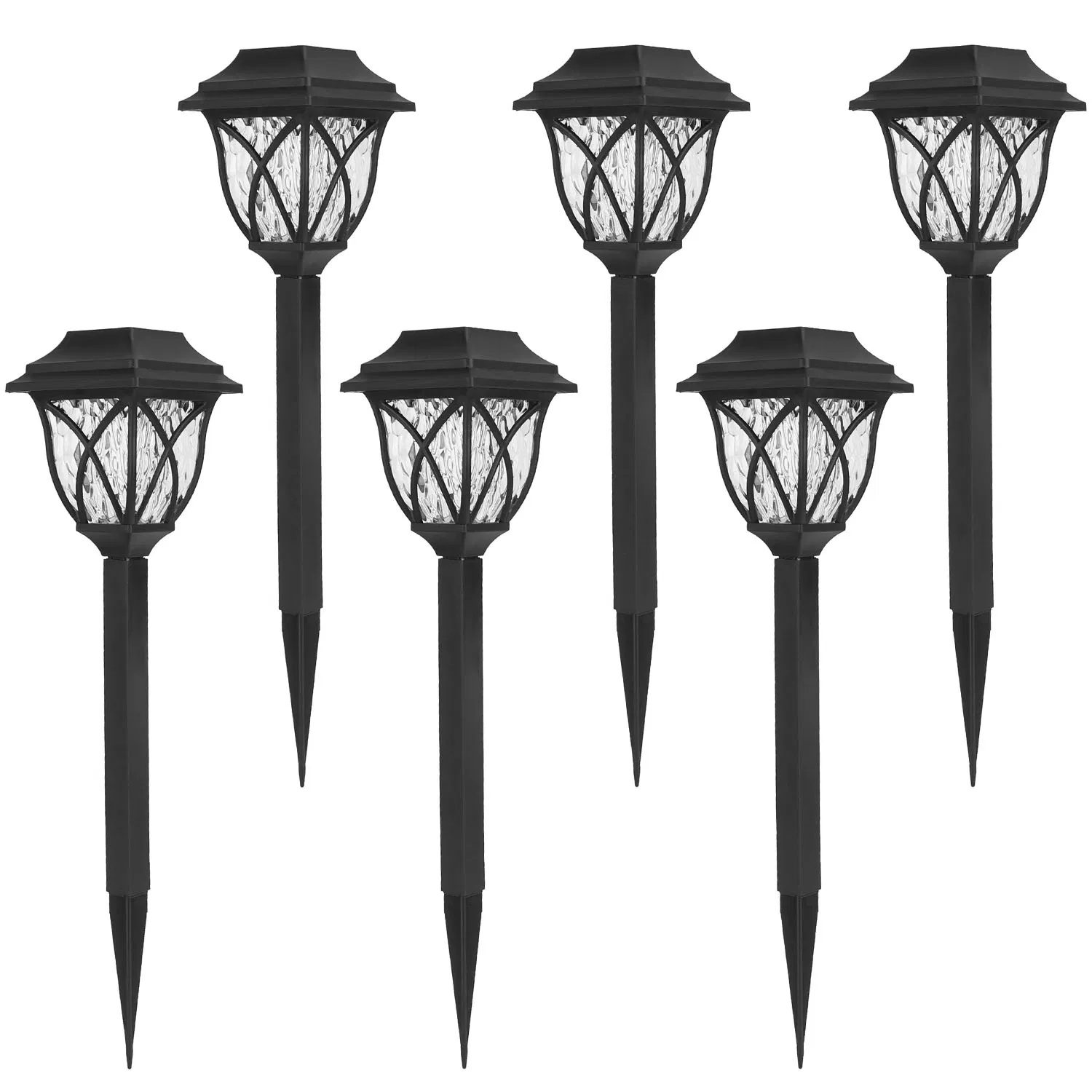 6Pack Solar Powered Stake Light Outdoor Decorative Landscape Lamp IP45 Waterproof Auto On Off Outdoor Light for Pathway Garden Yard Patio - Image 5