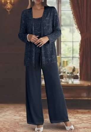 Fashionable Suit Dress With Lace - Image 6