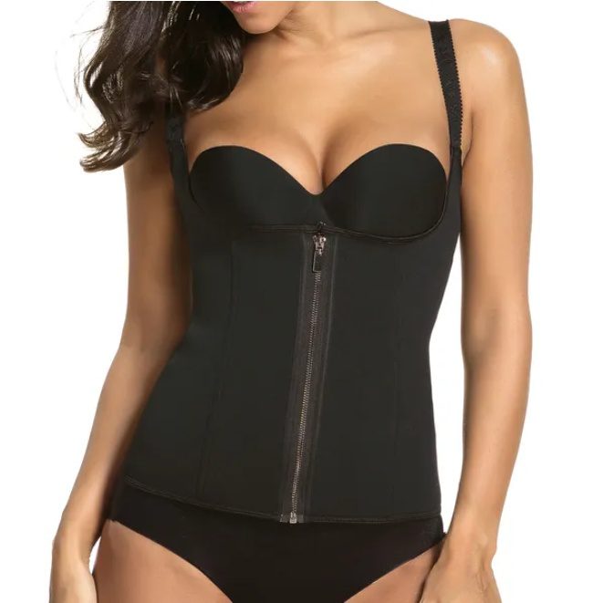 Zippered Waist Trainer Corset Waist Tummy Control Body Shaper Cincher Back Support - Image 3