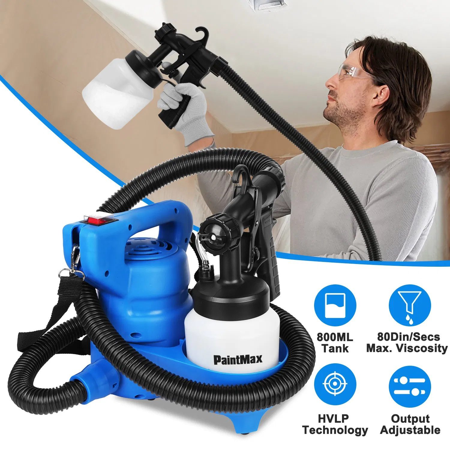 Paint Sprayer, Advanced System for Superior One-Coat Coverage, 3 Spray Patterns, Easy Cleanup, Ideal for Home and Furniture Painting - Image 7
