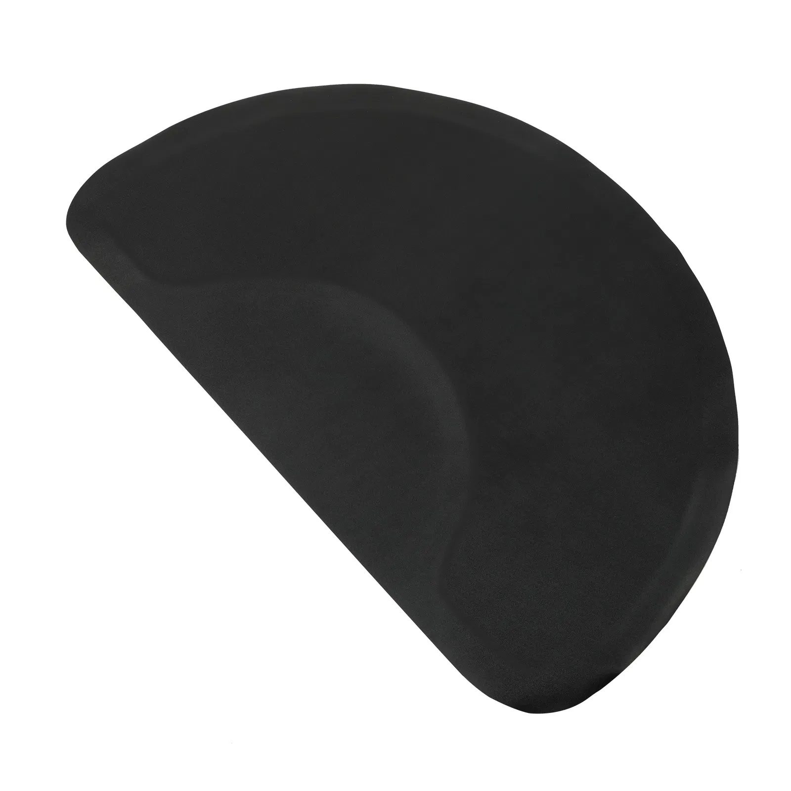 3′x 4.5′x 1/2" Beauty Salon Semicircle Anti-fatigue Salon Mat (Round Outside And Round Inside) Black - Image 3