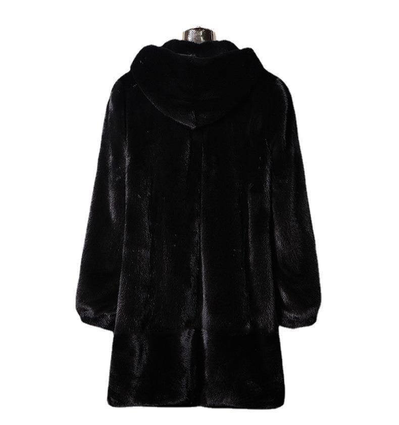 Autumn And Winter New Fur Hooded Casual Coat - Image 5
