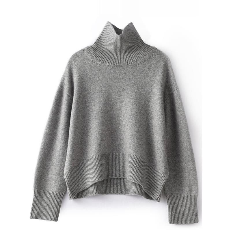 Profile Loose And Idle Thickened Turtleneck Woolen Sweater - Image 4
