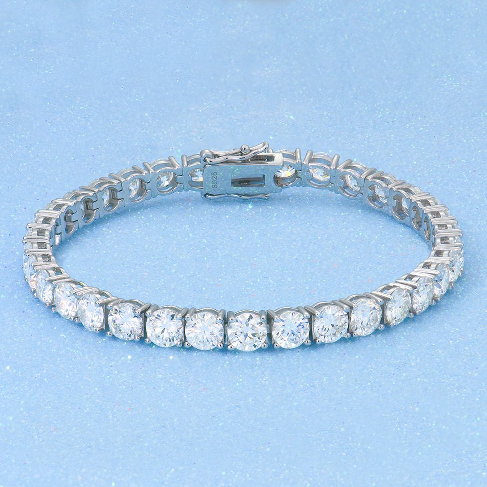 2-6mm Full Set Moissanite Girl S925 Silver Ao Advanced Design Bracelet - Image 6