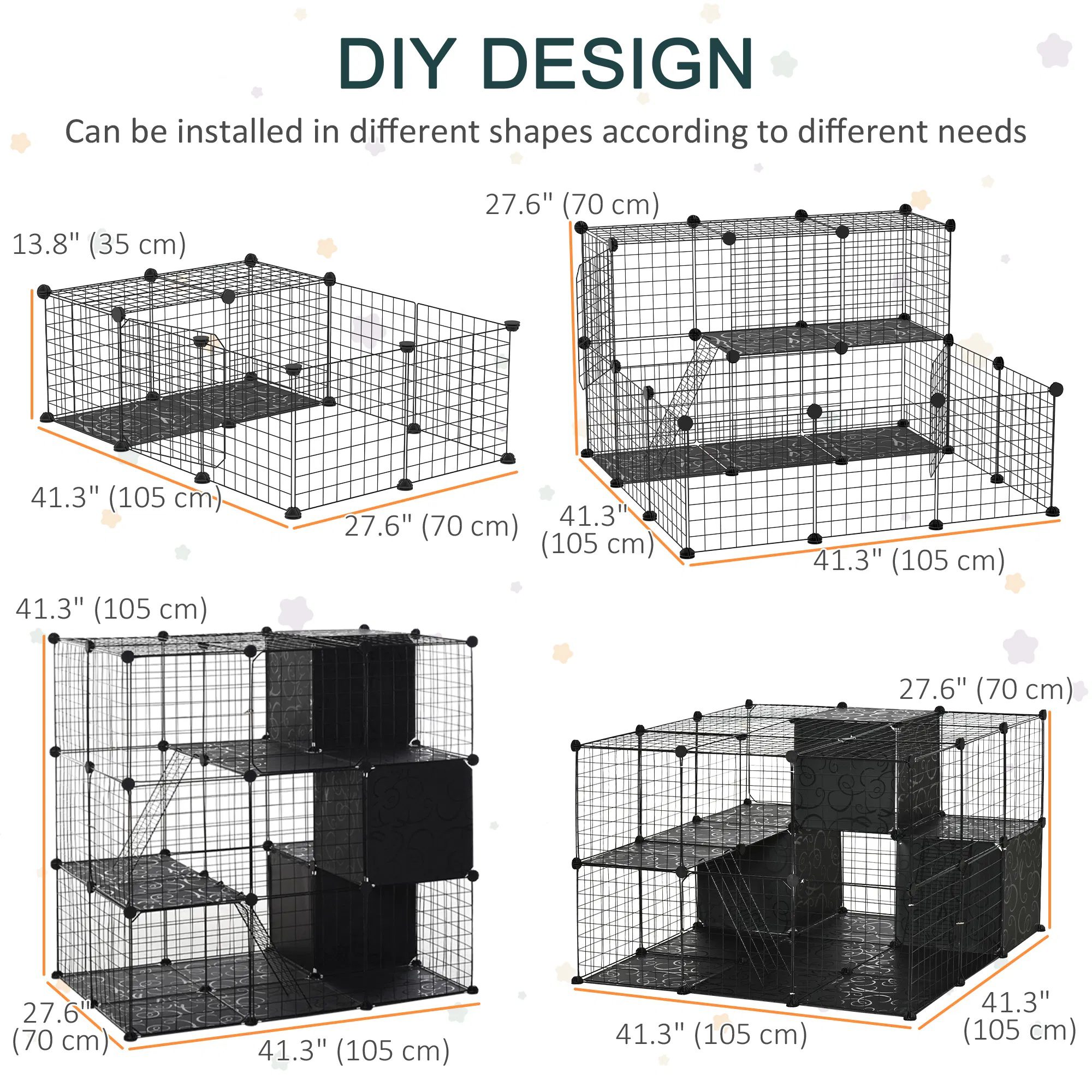 56 Panels Pet Playpen Small Animal Cage for Rabbit - Image 3