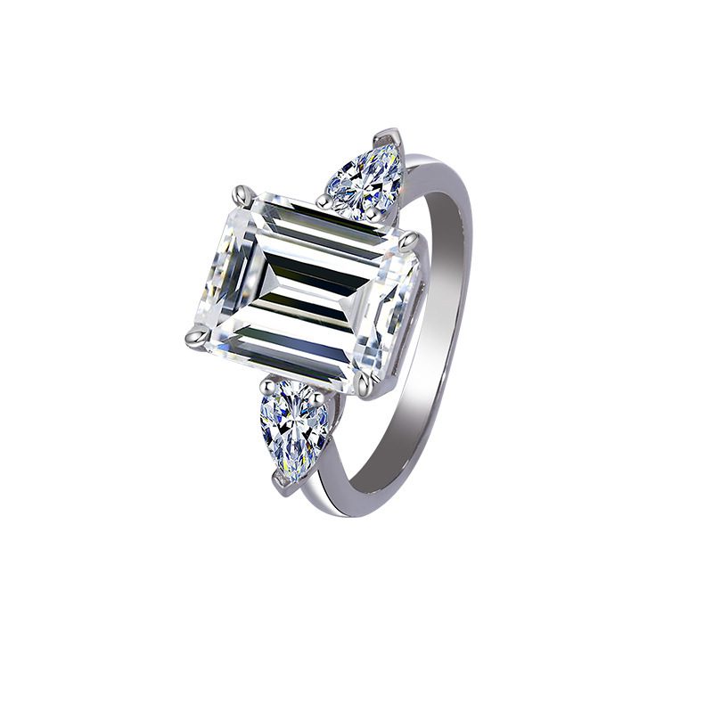 S925 Silver Moissanite Round-Cut Ring - Image 4