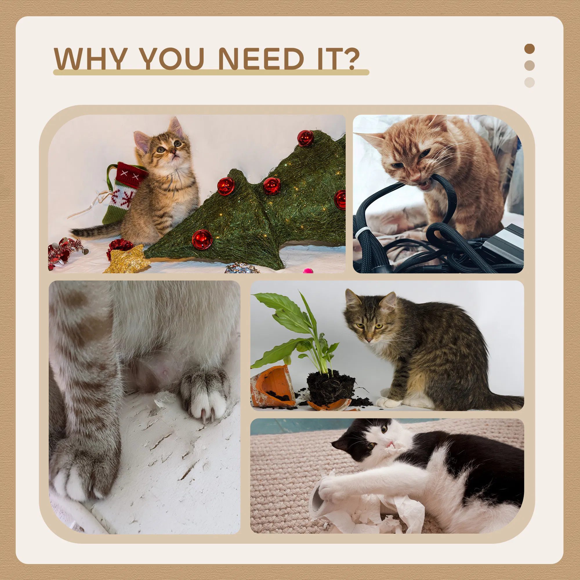 Cat Tree, Small Cat Tower with Perch, Scratching Post, Cat Condo, Toy Ball for Kitty, Indoor Use, Dark Grey - Image 5