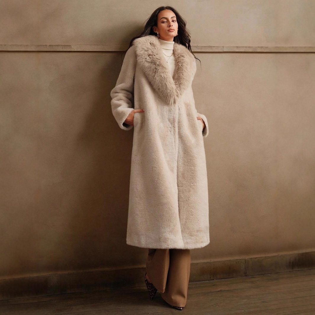 Elegant Trendy Autumn And Winter Casual Faux Fur Coat - Image 2