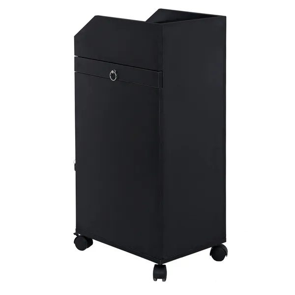 Hair Salon Storage Cart with Wheels & 3 Hair Dryer Holders & 4 Drawers & Lock & 2 Keys, Hairdressing Tools Station Mobile Makeup Case Black - Image 8