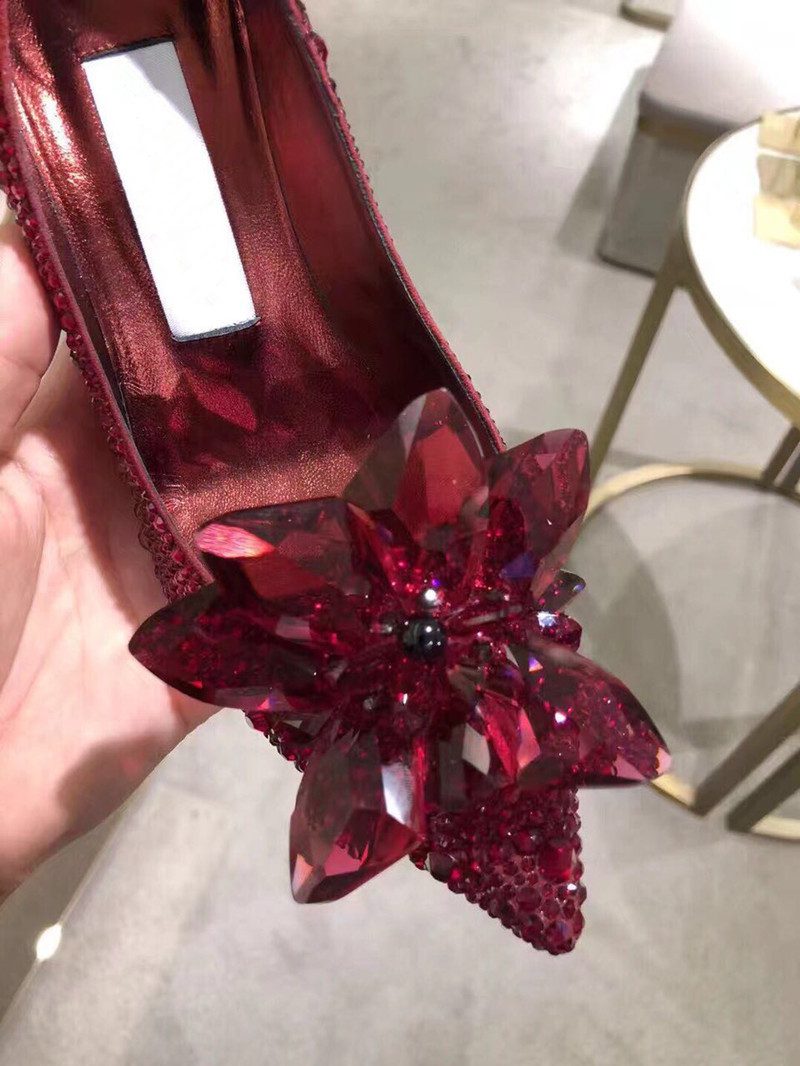 Women's Fashion Casual Pointed Toe Rhinestone High Heels - Image 7