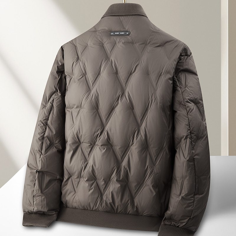 High-grade Knitted Lapel Lightweight Down Coat Men - Image 3