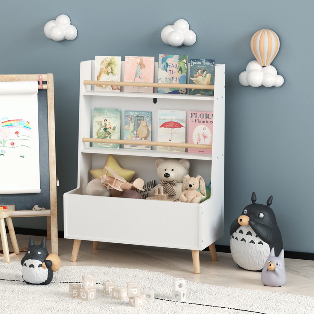 Kids Bookshelf Book And Magazine Rack Book Organizer Storage Cabinet Organizer - Image 9