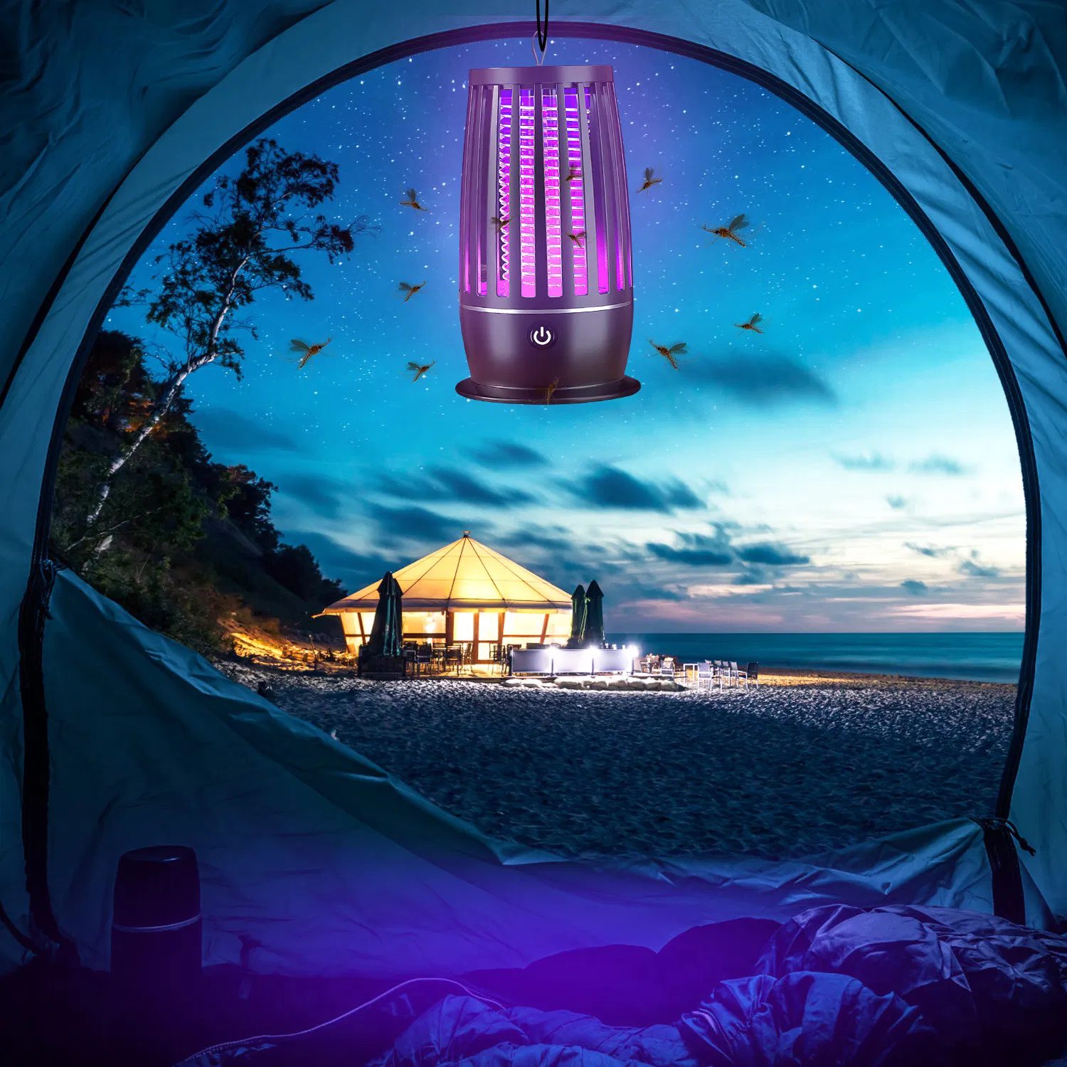 Rechargeable Mosquito Killer Lamp Bug Zapper with Night Light Strap Mosquito Catcher with Max 1615Square Feet Range UV Light for Indoor Outdoor - Image 9