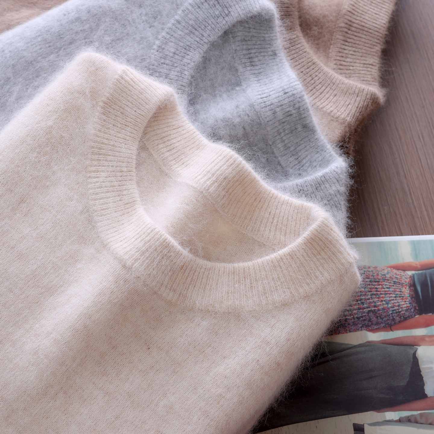 Half Height Round Neck Mink Fleece Fashionable Soft And Versatile Women's Fleece Sweater - Image 2