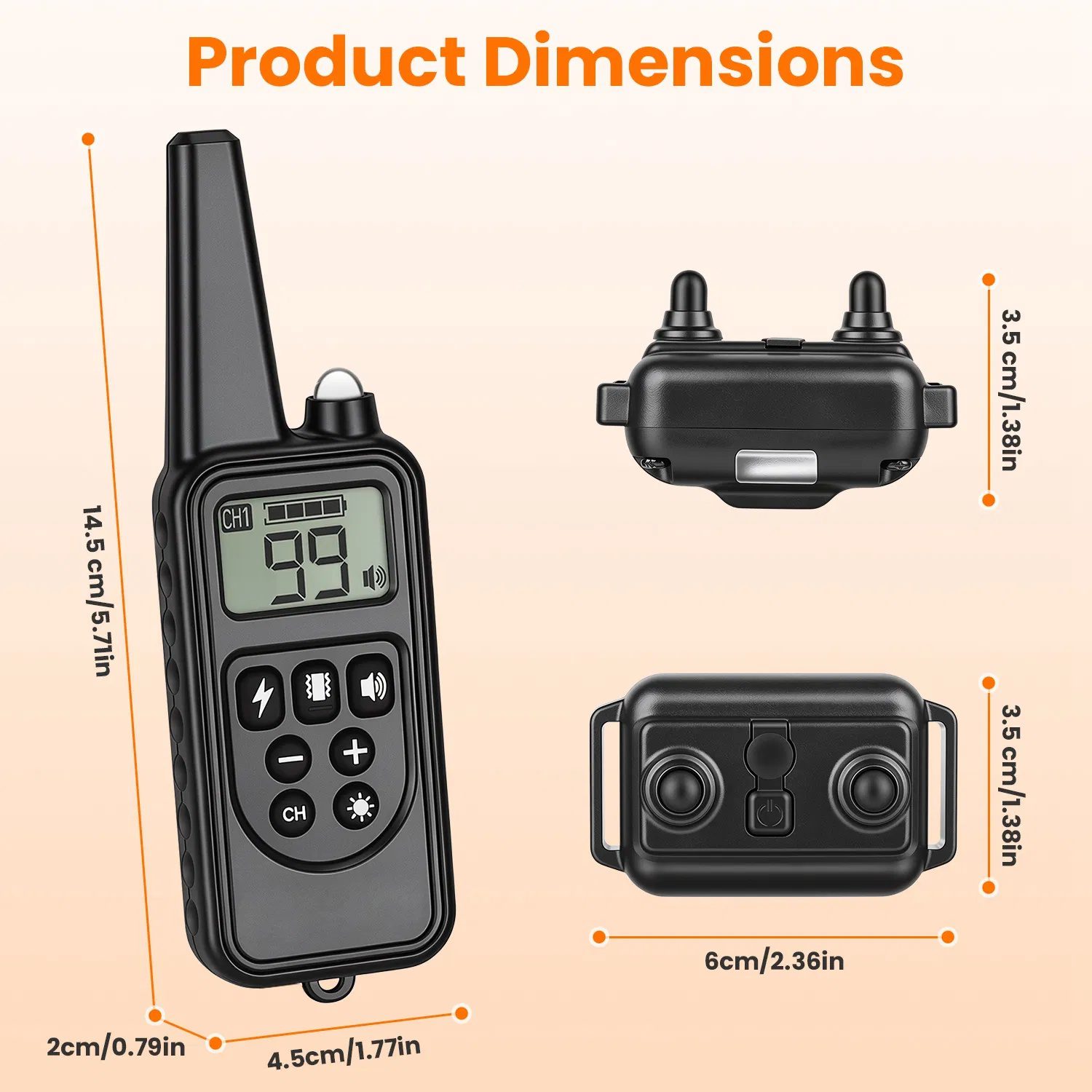 Dog Training Collar with Remote Rechargeable Dog Training Collar IP68 Waterproof with 4 Training Modes 3 Channels for Medium and Small Dogs - Image 10