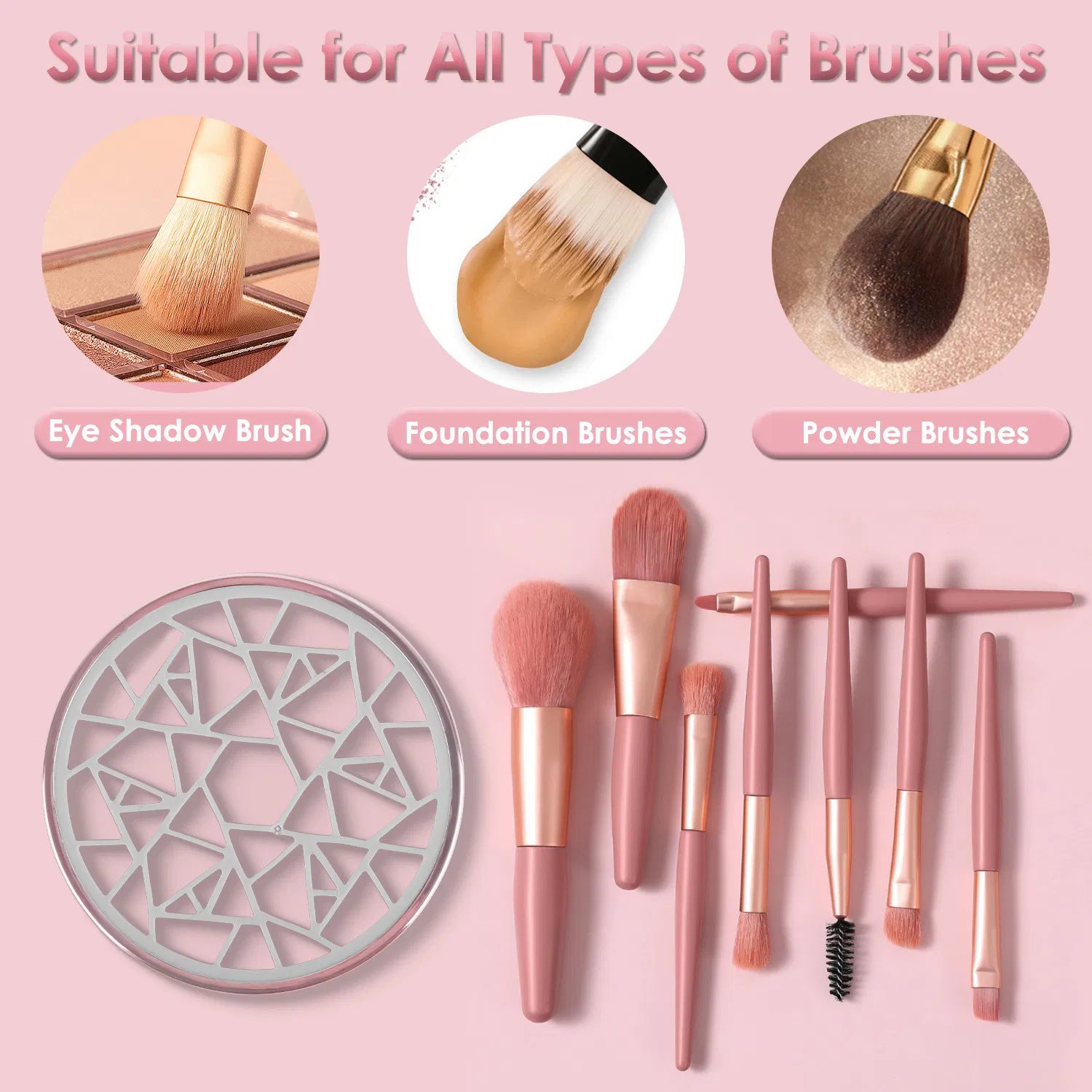 4 In 1 Electric Makeup Brush Cleaner USB Powered Automatic Brush Blender Machine with Timer Digital Display Cleaning Drying UV Disinfection Brush Storage For All Types of Brushes - Image 4