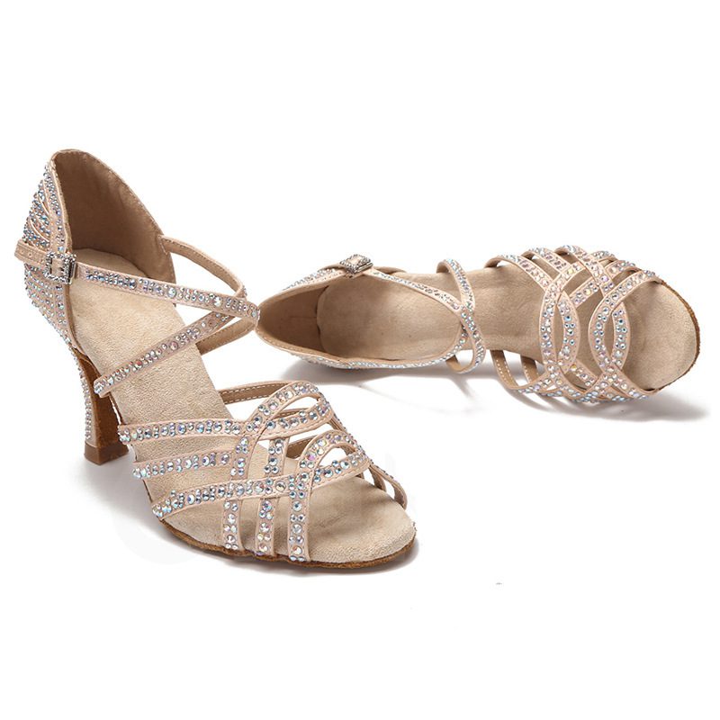Women's High Heel Diamond Indoor Dance Sandals - Image 5