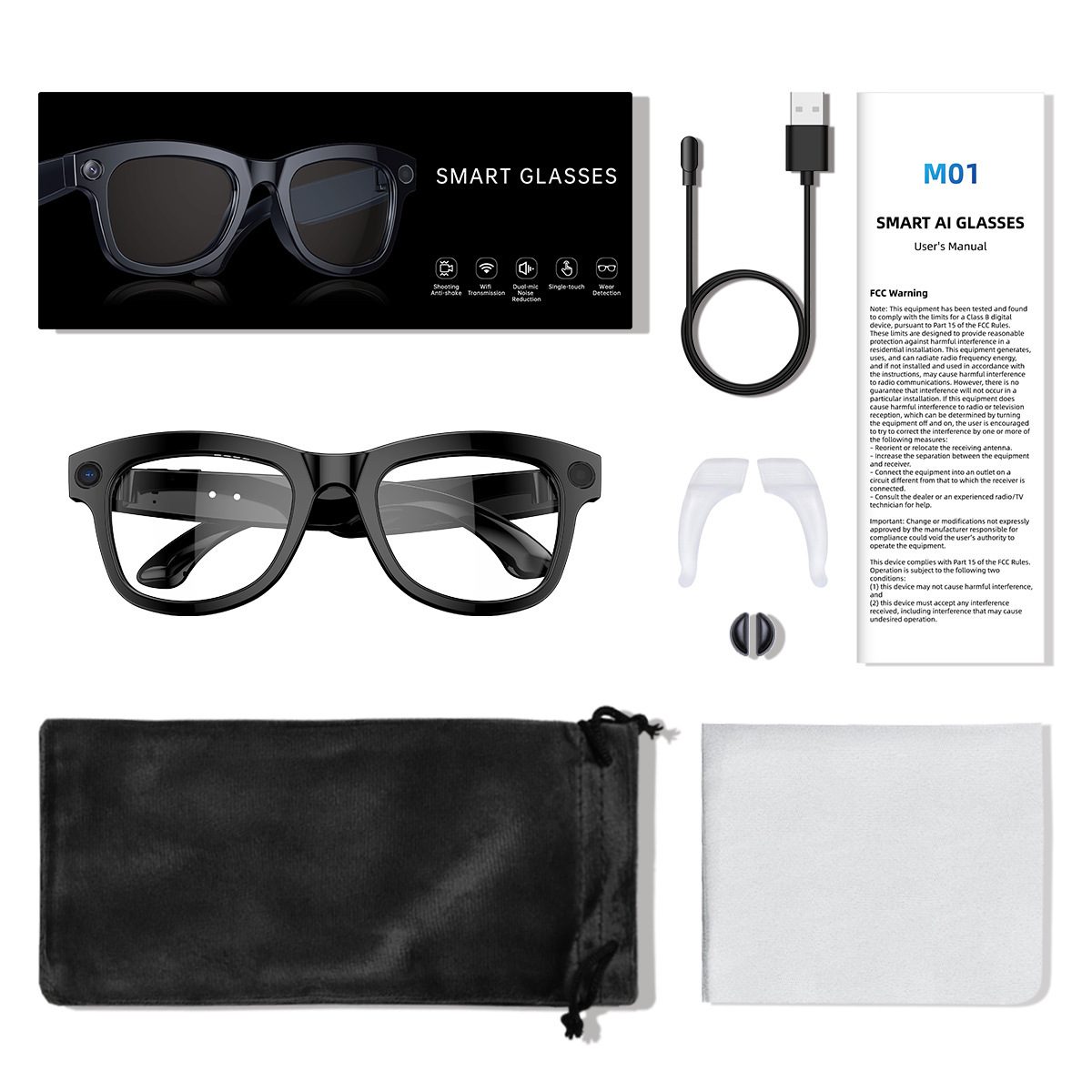 M01 HD Camera Identifying Objects Through Graph AI Translation Intelligence Glasses - Image 2