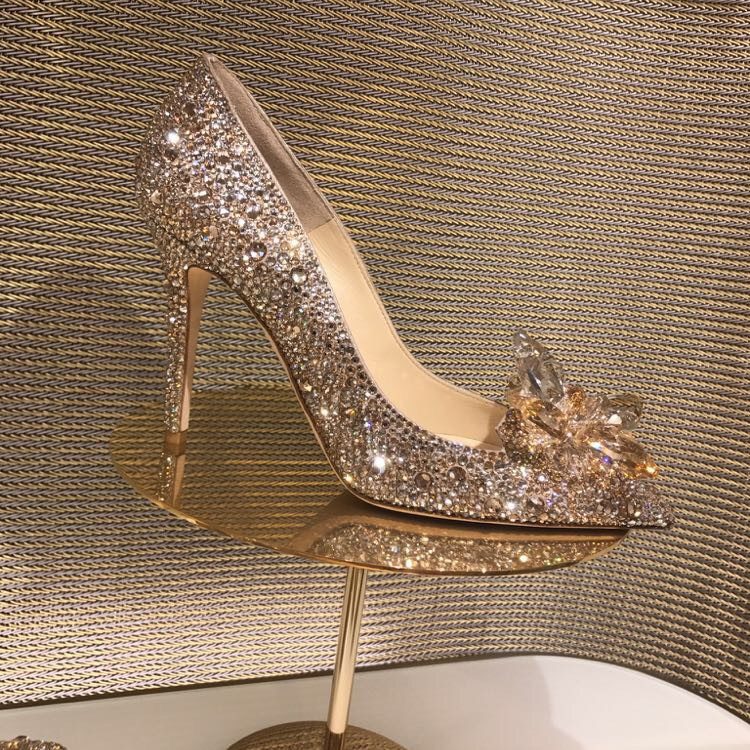 Women's Fashion Casual Pointed Toe Rhinestone High Heels - Image 4