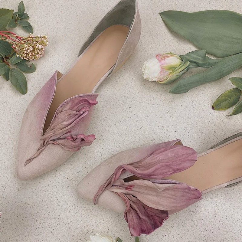 Niche Design Aesthetic Petal Flat Shoes - Image 2