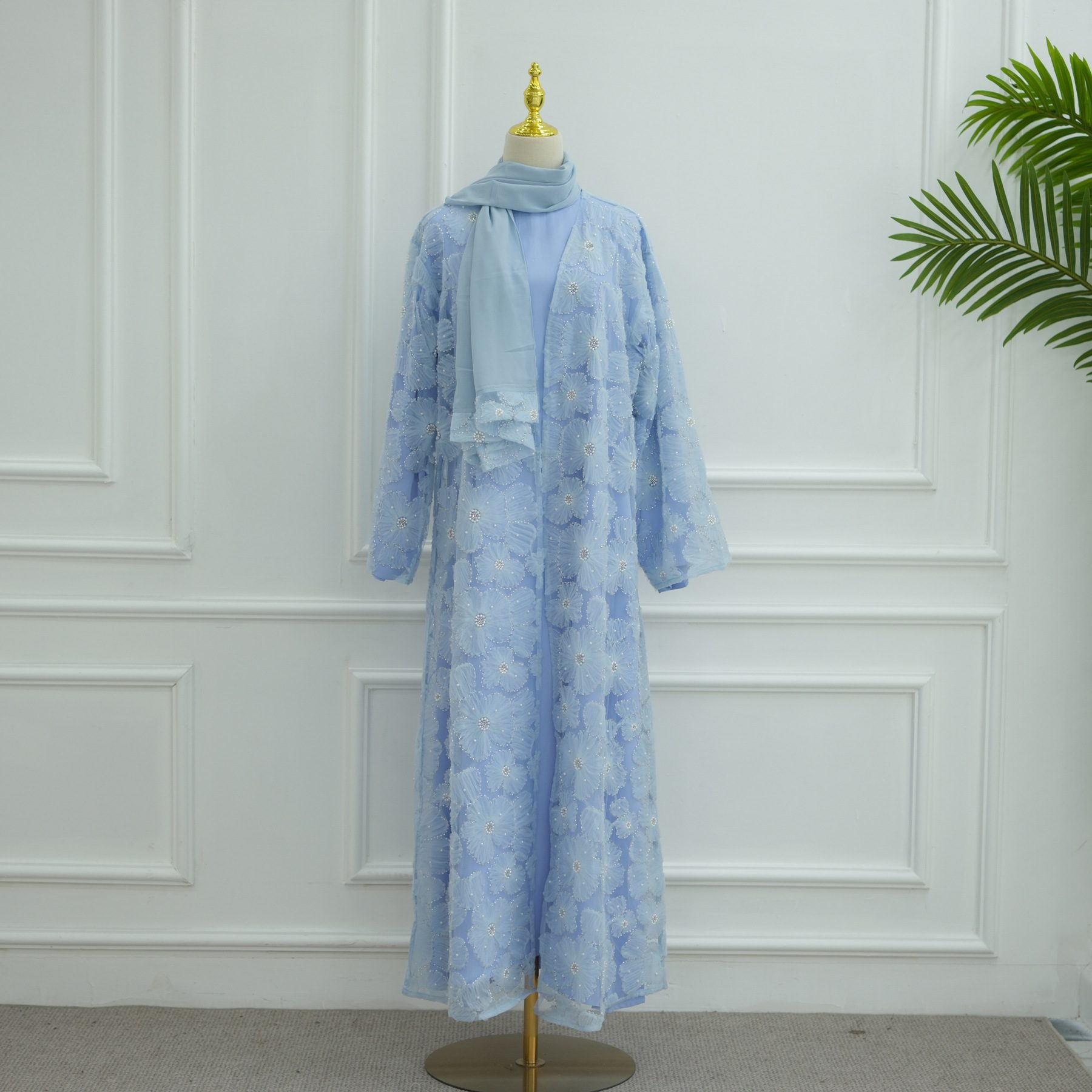 Stylish Casual And Elegant Floral Beaded Cardigan - Image 9