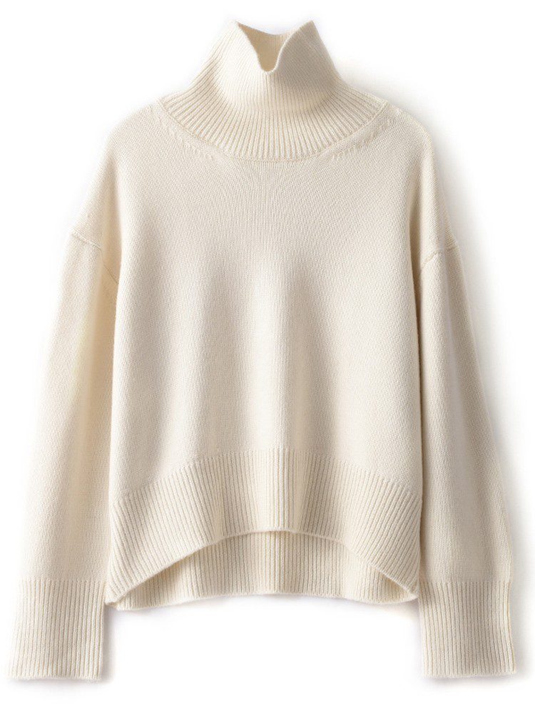 Profile Loose And Idle Thickened Turtleneck Woolen Sweater - Image 2