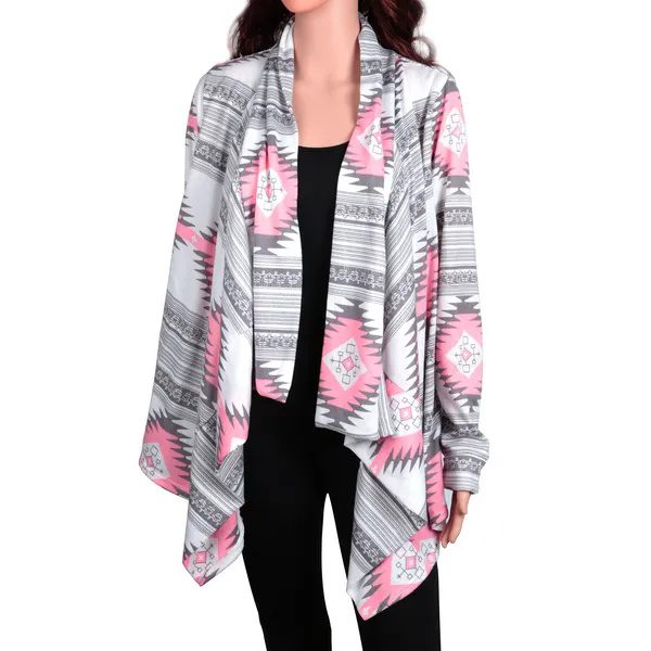 Women Open Front Cardigan Long Sleeve Shawl Neck Breathable Cardigan Well - Image 6