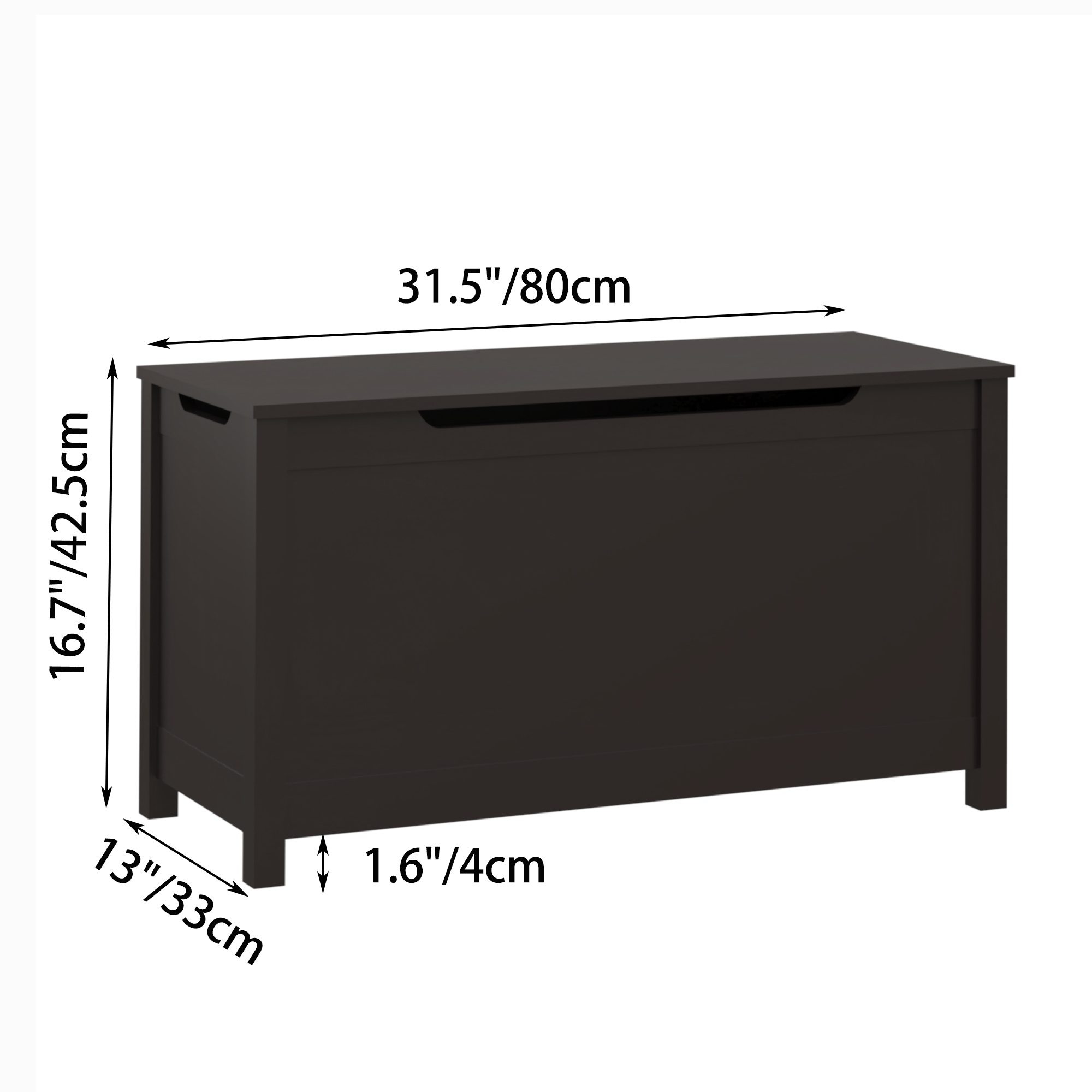 Kids Wooden Toy Box Storage With Safety Hinged Lid For Ages 3 - Image 3
