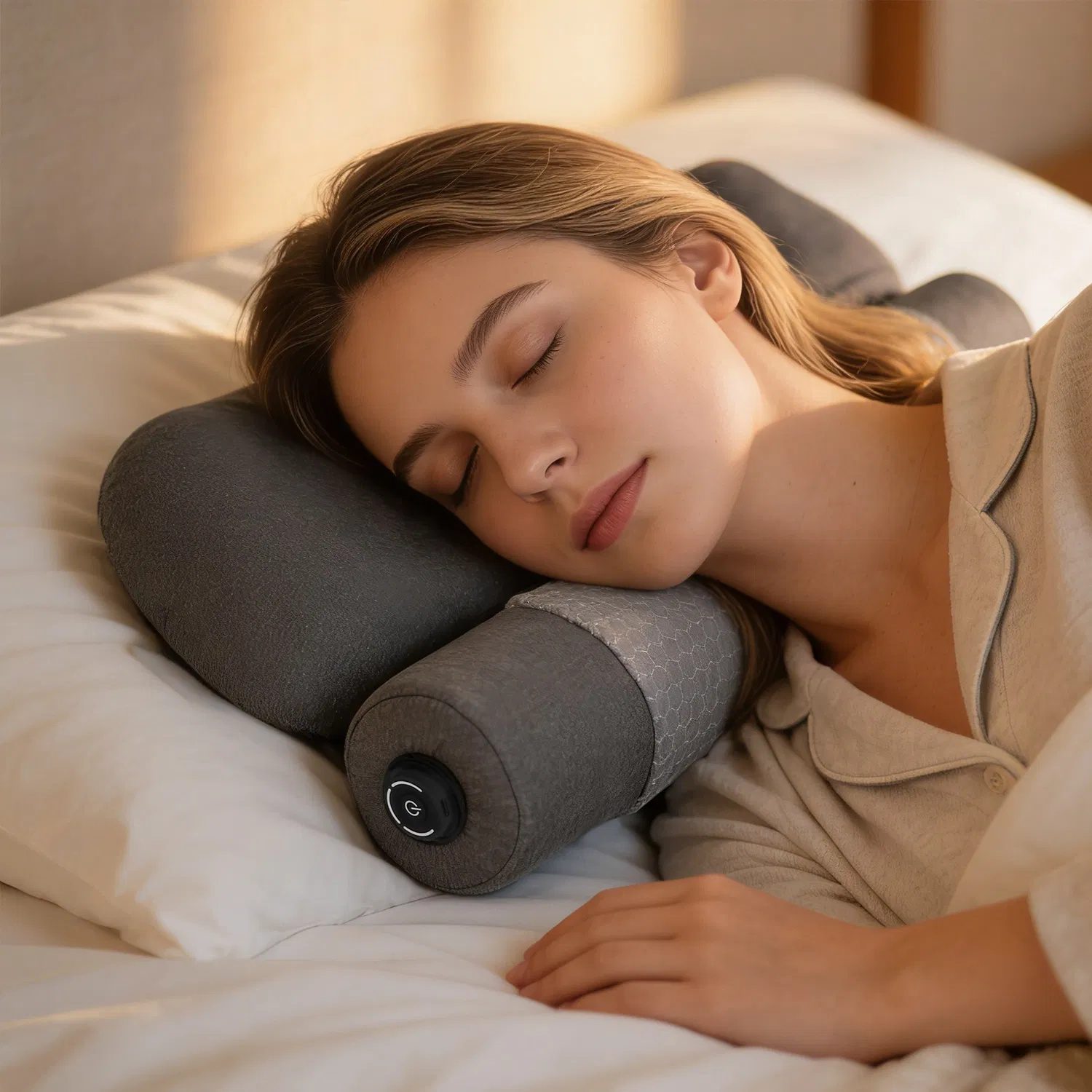 Heated Bed Pillow for Neck Pain, 55D Zero Pressure Memory Foam with 3 Heat Settings,Skin-Friendly Memory Foam Neck Support Pillow with Eye Mask, Perfect Gift for Men Women - Image 8