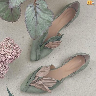 Niche Design Aesthetic Petal Flat Shoes