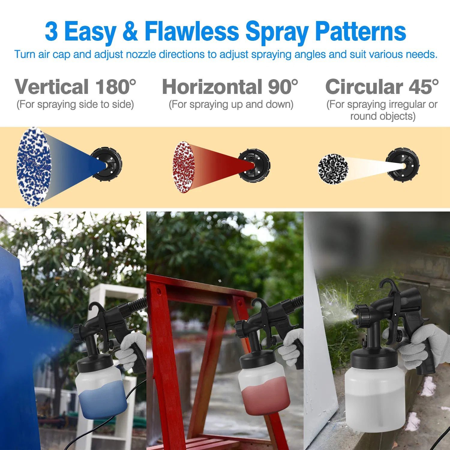 Paint Sprayer, Advanced System for Superior One-Coat Coverage, 3 Spray Patterns, Easy Cleanup, Ideal for Home and Furniture Painting - Image 2