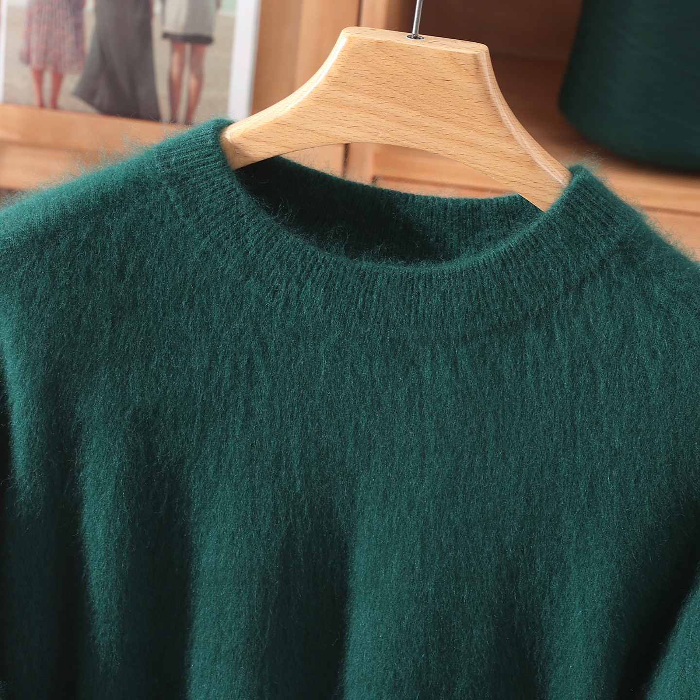 Half Height Round Neck Mink Fleece Fashionable Soft And Versatile Women's Fleece Sweater - Image 8