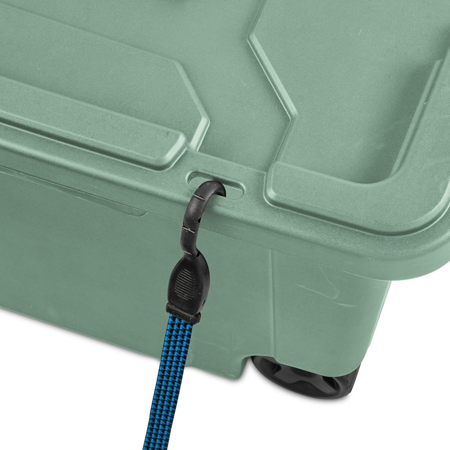 40 Gallon Durable Plastic Storage Tote With Latching Lid And Pull Handle, Green, 2 Pack Shipment From Walmart - Image 3