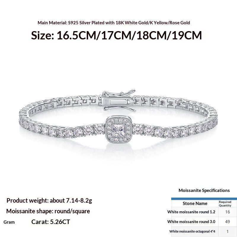 Mozambique Flower Tennis Chain Bracelet - Image 2