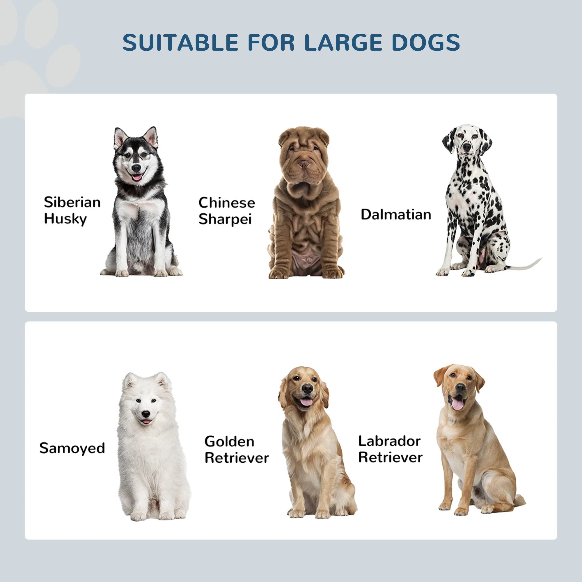 Elevated Dog Bowls for Large Dogs Pet Feeding Station with Stand, Storage, 2 Stainless Steel Food and Water Bowls, White, 23.6" x 11.8" x 14" - Image 6